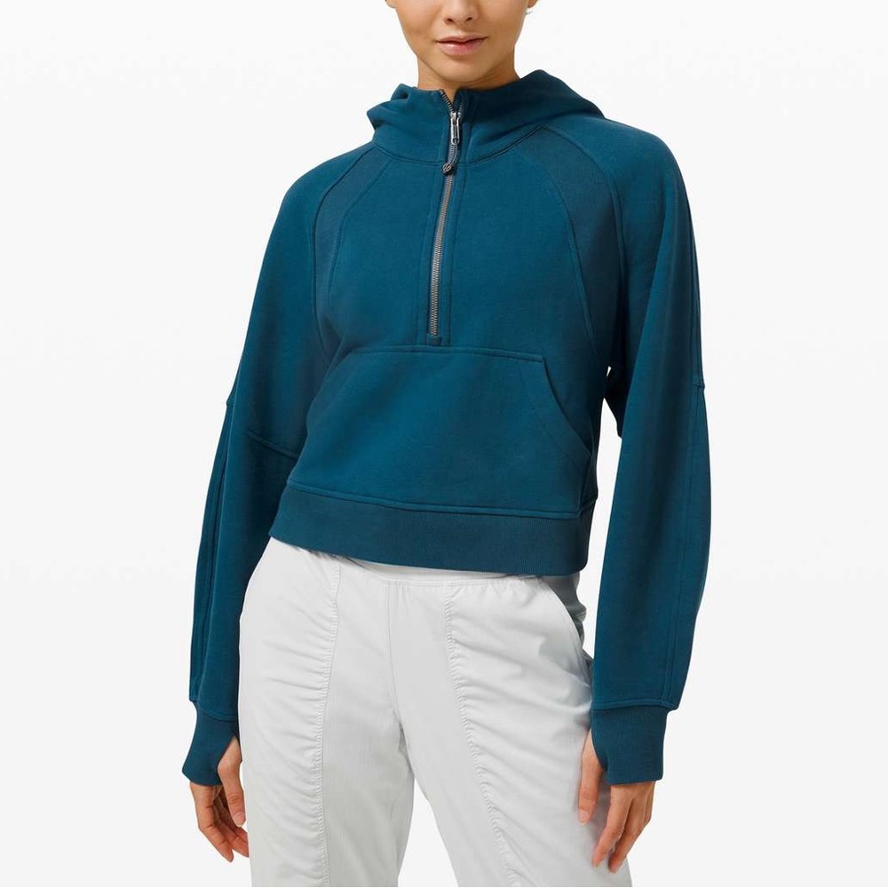 Lululemon Scuba Oversized 1/2 Zip Hoodie Blue Borealis | XS/S